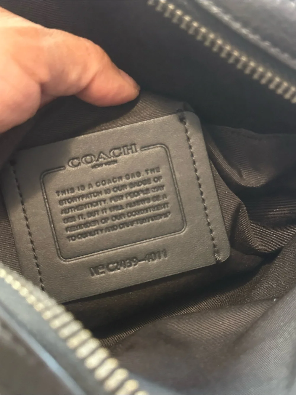 Coach Houston Flight Bag black pebbled leather 4011